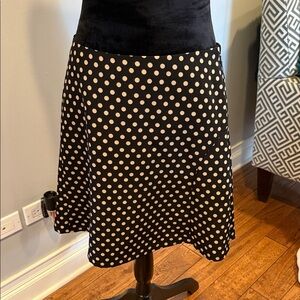 Outback Red Black and tan Polka Dot A-Line Skirt